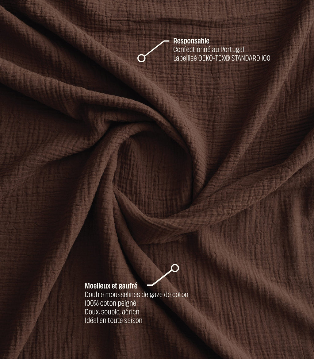 Taies d'oreiller en gaze de coton