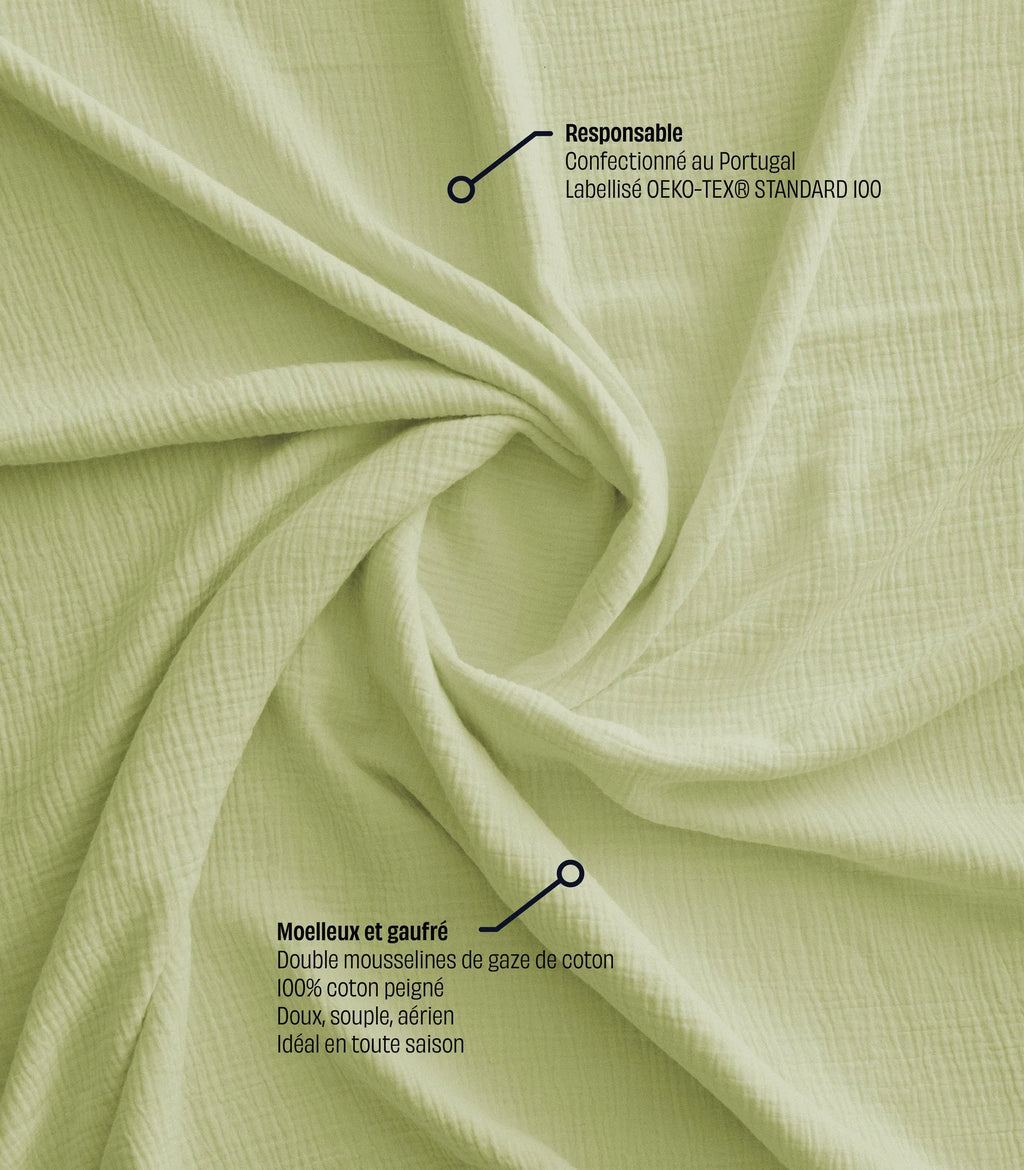 Taies d'oreiller en gaze de coton Avocat